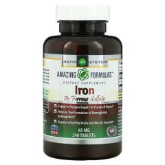 Amazing Nutrition Iron As Ferrous Sulfate 65 mg