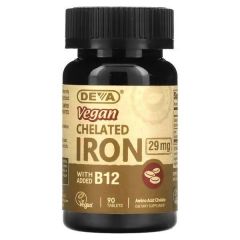 DEVA Vegan Chelated IRON 29 mg with B12