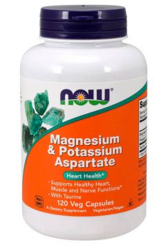 NOW Magnesium & Potassium Aspartate, 120 cap