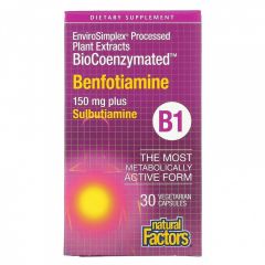 Natural Factors B1 (Benfotiamine 150 mg plus Sulbutiamine)